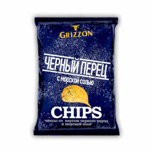 Чипсы Grizzon со вкусом черного перца и морской соли