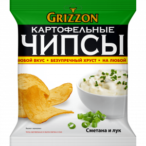 Чипсы Grizzon со вкусом сметаны и лука